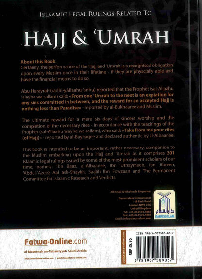 Islamic Legal Rulings Related to Hajj & Umrah: Volume One